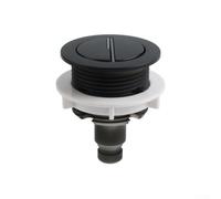 Botón de inodoro doble válvula de descarga cromada ABS fácil de instalar reemplazo para la mayoría de tanques de cisterna accesorios de baño (negro)