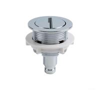 Botón de inodoro doble válvula de descarga cromada ABS fácil de instalar reemplazo para reparación y mantenimiento de tanque de cisterna de baño (cromo)
