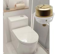 Botón de inodoro, reemplazo de descarga de botón de inodoro, botón doble de cabeza redonda, botón de descarga, para cisterna oculta operada por cable, WC para reparación de tanque de agua de inodoro