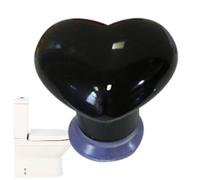 Botón de inodoro simple en forma de corazón colorido de cerámica para | Button Senior Aid, ayudante de articulaciones, palanca universal, montaje sin herramientas, adhesivo fuerte para manijas de