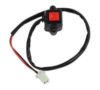 Botón de interruptor de arranque del manillar de motocicleta, interruptor de control ABS para la mayoría de motocicletas y vehículos eléctricos, rojo, amarillo y gris (rojo)