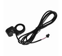 Botón de interruptor de bocina de bicicleta eléctrica Accesorio de manillar negro de plástico para scooter de bicicleta eléctrica 22,5 mm de diámetro 1,5 m de longitud de cable