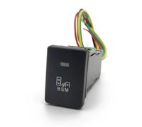Botón de interruptor de control BSM de luz LED para Toyota Camry, Prius, Corolla y PRADO, color azul, verde y naranja. Interruptor Basculante Botonera Elevalunas(Orange light)