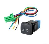 Botón de interruptor de luz antiniebla para coche, control de alimentación del portón trasero, para Toyota LC300, para Prado, para Camry OE, ajuste estándar, material ABS con cable conector (A)