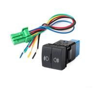 Botón de interruptor de luz antiniebla para coche, control de alimentación del portón trasero, para Toyota LC300, para Prado, para Camry OE, ajuste estándar, material ABS con cable conector (B)