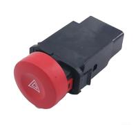 Botón de interruptor de luz de lámpara de peligro 96540793 para Chevrolet Aveo 2004-2008, control interior de repuesto directo de plástico rojo y negro