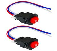 Botón de interruptor de luz de peligro de motocicleta, 2 piezas, controlador intermitente ABS para reparación de bicicletas