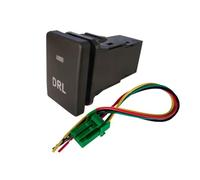 Botón de interruptor de luz diurna DRL de coche con luz verde y cable compatible con Toyota Camry, Prius, Corolla, Land Cruiser y Prado. Interruptor Basculante Botonera Elevalunas