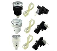 Botón de interruptor de presión de aire neumático 16A para sistemas de eliminación de residuos de bañera y spa (28 mm)