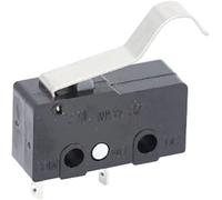 Botón de interruptor encendido 10 Pcs Micro Switch 2/3pin NO C Mini límite 5A 250VAC KW11-3Z Paladro arco rodillo Acción Snap Push Switches(2p Curved Handle)