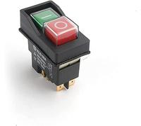 Botón de interruptor encendido 1pc AC250V 16A Interruptor botón electromagnético impermeable 4/5pin KJD17 KLD-28ACK-21 220-240V seguridad arranque protección(4 Pins)