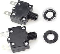 Botón de interruptor encendido 2 piezas Disyuntores circuito térmico 3a 4a 5a 6a7a 8a 10a 15a 20a 25a 30a Mini tamaño Sobrecarga térmica del botón Push Button Switch(30a,With cap)