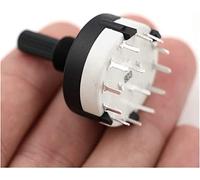 Botón de interruptor encendido 2pc Rs26 2 Pole position 6 banda seleccionable CANAL ROTARIO Selector giratorio cubierta única