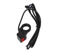 Botón de interruptor hacia adelante hacia atrás para bicicleta eléctrica y scooter 22.5mm manillar montaje Rocker Control con cable largo para lámpara de cabeza