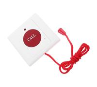 Botón de Llamada de Emergencia Doble Alarma, para Mayores Color Claro | Plástico, Activación Rápida con Cordón y Botón Central Rojo, Montaje en Pared para Atención y Baño