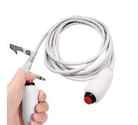 Botón de llamada de enfermera - Alerta personal , mango rojo mango ergonómico, Jack 6,35 mm + cable 3 metros, conector niquelado núcleo de cobre - para hospital y estación clínica
