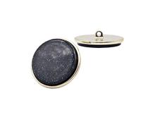 Botón de metal, botones de abrigo, 5 piezas de accesorios de ropa de costura DIY(Black,17.5mm)