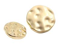 Botón de metal dorado 25mm/30mm tamaños 10 unids/lote para suéter abrigo decoración camisa botones accesorios, Oro, 25mm