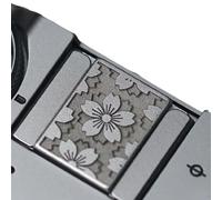 Botón de obturador de cámara antideslizante tallado con detalles de flores de latón para XT30 A7C2 DSLR Compatibilidad con botón de liberación de obturador de latón