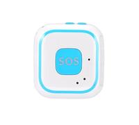Botón de pánico SOS gsm GPRS for Personas Mayores Alarma Emergencia V28 Seguimiento GPS en Tiempo Real(Blue)