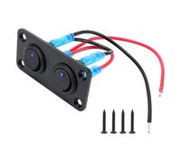 Botón de parada de arranque del motor Apto para automóviles Apto para barcos Panel de interruptor de palanca de mando redondo azul de 20A con aluminio de 3 pines resistente al agua 12V(CP-5260-02)