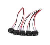 Botón de parada de arranque del motor Para coche automotriz RV interruptor de 2 pines con cable 5 unids/lote interruptor basculante redondo ON Off SPST Mini interruptores de palanca 12V(A2)