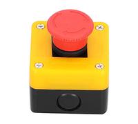 Botón de Parada de Emergencia 10A, Interruptor Pulsador Impermeable Rojo, 1NO 1NC, Setas Compacto y Duradero - Alta Resistencia, Material ABS y Aleación de Aluminio, Uso