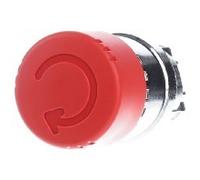 Pelco Pulsador de emergencia ZB4BS834 - Rojo, cabeza seta Ø30, girar para liberar, Ø22