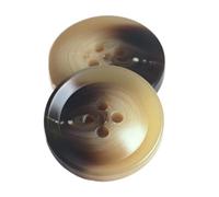 Botón de patrón de cuerno de vaca de imitación de resina Botón redondo, Color 1, 25mm 10piezas