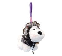 Botón de perro esponjoso FOB - Colgante de monedero de cachorro suave, cierre de cremallera de animales rellenos | Lindo perro - Etiqueta de para perros, Westie Plush Mochila Clip para Goodie