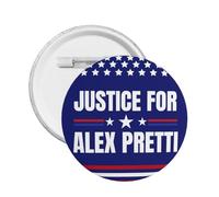 Botón de pin "Justicia para Pretty Alex Pretti", 1 pieza, pin redondo con efecto hielo para bolso y camisa