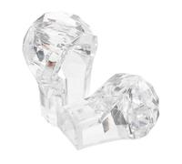botón de plástico, Botón pulsador for tanque de inodoro en forma de corazón transparente