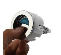 Botón de repuesto de doble descarga para inodoro con chapado en cromo para tanque de cisterna de baño, botón de descarga de plástico ABS con resorte de acero inoxidable 304, para facilitar