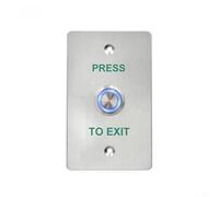 Botón de salida resistente a la intemperie para ACS para control de acceso, interruptor de liberación de puerta impermeable al aire libre, diseño compacto plateado