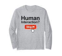 Botón de Salto de interacción Humana Divertidos introvertidos antisociales Manga Larga