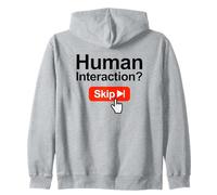Botón de Salto de interacción Humana Divertidos introvertidos antisociales Sudadera con Capucha