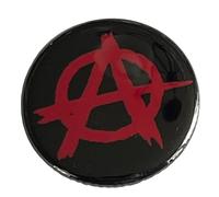 Botón de símbolo de anarquía de 1.25 pulgadas para protesta política anarquista punks rebeldes