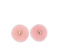 Botón de terciopelo ábaco plano chino Faionable Qipao ropa for niños bandera nacional(Pink,10mm-50 pieces)