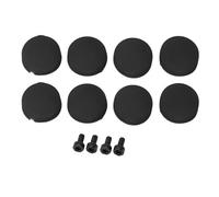 Botón de timbre de repuesto Botones de timbre de vídeo sensibles de silicona con tornillos para accesorios de reparación Doorbell Pro 8 piezas incluidas (Negra)