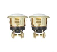 Botón de Timbre Impermeable Metal 2 Piezas Iluminado | LED blanca nocturna, visitantes, 2 unidades, cableado 2 hilos, reemplazo rápido