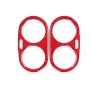 botón decoración pegatina Compatible Con Tiguan 2013 2014 2015 2016 2017 Salida Aire Del Tablero Cubierta Decorativa Pegatina Embellecedora Accesorio Interior Coche(Carbon Fiber Red)