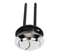 Botón Doble Descarga para repuesto Tanque para wc ABS Plata Diámetro 5,7-6,6cm Varilla 8,5cm Baño