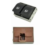 Botón Eléctrico Ventana Interruptor Elevalunas Eléctrico Para VW POLO 9N 2001 2002 2003 2004 2005 2006 2007 2008 2009 6Q0959858 Interruptor Elevalunas(Brown bottom)