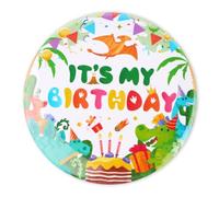 Botón Es Mi Cumpleaños, Broche de Insignia Cumpleaños Dinosaurio Insignia Linda con Temática de Dinosaurios Decoración para Fiestas para Niñas y Niños