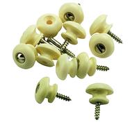 Botón final de plástico, color crema