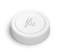 Botón Flic Blanco - Paquete de 1: Controla luces, música y más con presión, doble presión, mantener. Compatible con Alexa, HomeKit, Matter. Configuración vía app Flic, requiere Bluetooth/Wi-Fi.