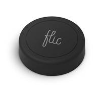 Botón Flic Negro - Paquete de 1: Controla luces, música y más con presión, doble presión, mantener. Compatible con Alexa, HomeKit, Matter. Configuración vía app Flic, requiere Bluetooth/Wi-Fi.