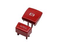 Botón freno mano coche Freno Mano Electrónico Coche Interruptor Estacionamiento Botón P Cubierta H Automática Para X5 X6 E70 E71 E72 2007-2013 61319148508(Conjunto rojo)