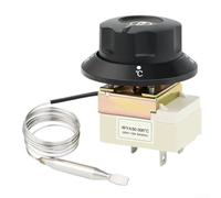 Botón giratorio mecánico, termostato, interruptor de temperatura, 250 V, 16 A, base de cerámica de 3 pines, sensor de cobre, resistente al calor para calderas, freidoras, congeladores, máquinas de