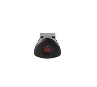 Boton Intermitentes Clio Campus, Qiilu 12V Botón de interruptor de lámpara de advertencia de peligro Interruptor de alarma de coche para Renault Clio MK II 2001-2006 (Negro)